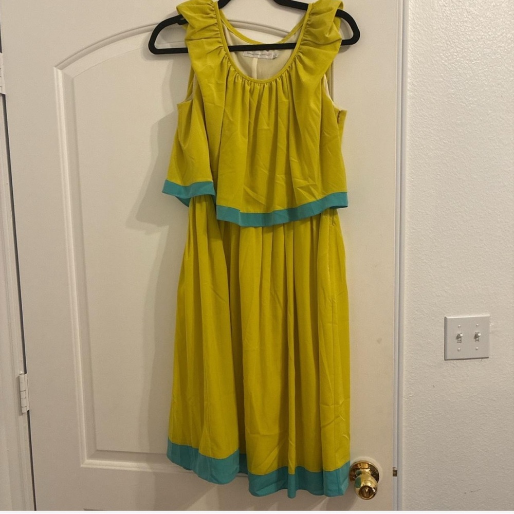 Neon Yellow and Blue Dress